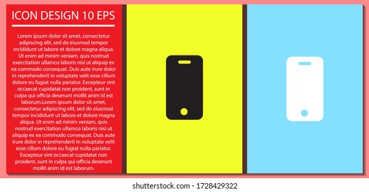 smartphone icon,vector illustration , lorem ipsum Flat design