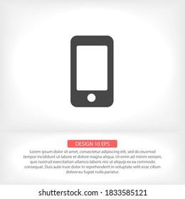 smartphone icon,vector illustration , lorem ipsum Flat design
