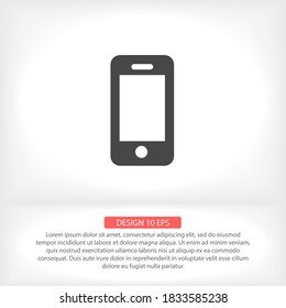 smartphone icon,vector illustration , lorem ipsum Flat design