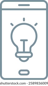 Smartphone idea vector icon. Can be used for printing, mobile and web applications.