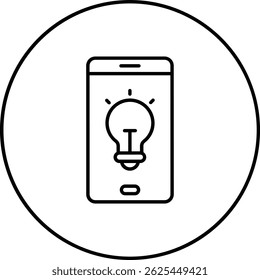 Smartphone idea vector icon. Can be used for printing, mobile and web applications.