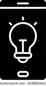 Smartphone idea vector icon. Can be used for printing, mobile and web applications.