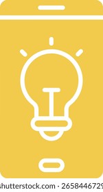 Icono de Vector de idea de teléfono inteligente. Se puede utilizar para aplicaciones de impresión, móviles y de Web.