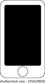 Smartphone-Illustration. Symbol. Vektorbild. auf Schwarz