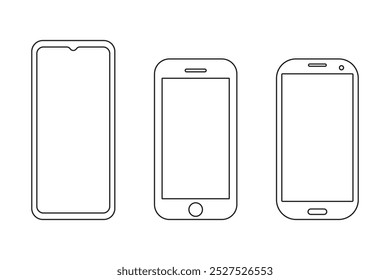 Smartphone illustration, screen phone illustration 