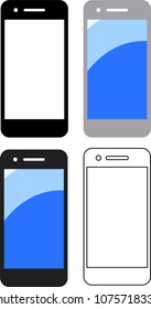 Smartphone illustration set