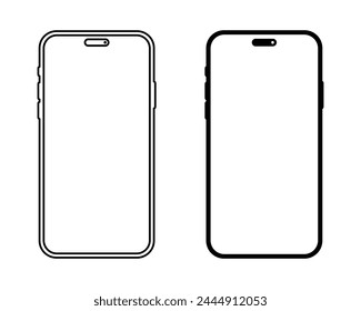 Smartphone illustration. Smartphone template. Smartphone screen