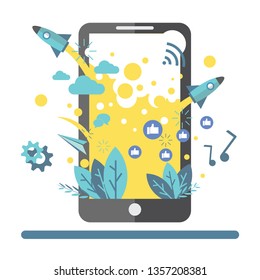 smartphone illustration vector