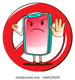 Smartphone illustrations are prohibited from use