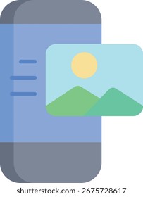 smartphone image flat icon design