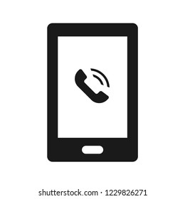 Smartphone Incoming Call Icon. Flat simple icon. Vector. Isolate on white background.