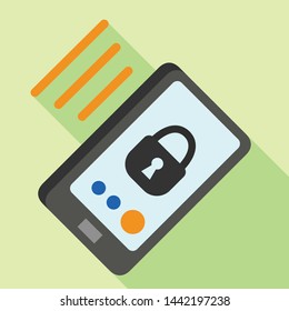 Smartphone infrared security icon. Flat illustration of smartphone infrared security vector icon for web design