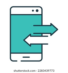 smartphone instant messaging icon isolated