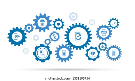 smartphone, internet browser icon. From mobile concept set