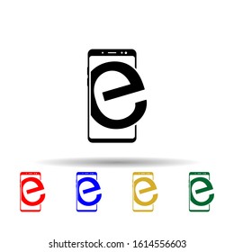 Smartphone, internet browser multi color style icon. Simple glyph, flat vector of mobile concept icons for ui and ux, website or mobile application