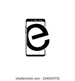 smartphone, internet browser vector icon for websites and mobile minimalistic flat design