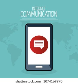 smartphone with internet communication 