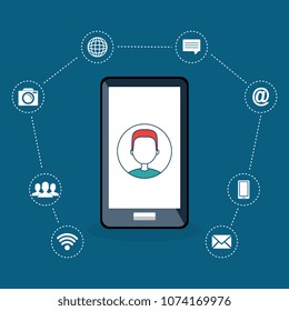 smartphone with internet communication 