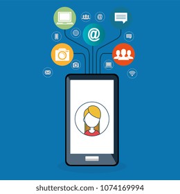 smartphone with internet communication 