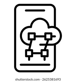 Icono de Internet del smartphone. Icono del Vector de Internet del teléfono inteligente para el Diseño web aislado en el fondo blanco