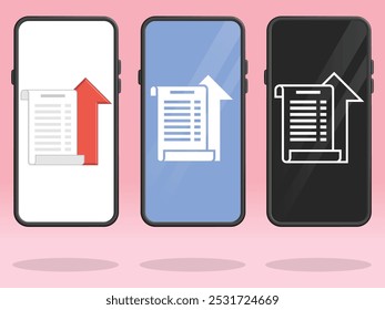 Smartphone Invoice Arrow Up Increase Spending