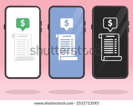 Smartphone Invoice Price Notification Cheap Dollar