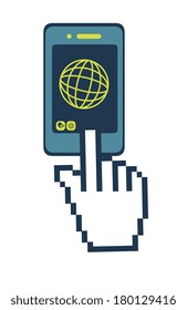 smartphone isolated design flat over white background vector illustration