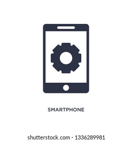 smartphone isolated icon. Simple element illustration from strategy concept. smartphone editable logo symbol design on white background. Can be use for web and mobile.