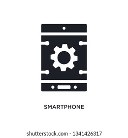 smartphone isolated icon. simple element illustration from artificial intelligence concept icons. smartphone editable logo sign symbol design on white background. can be use for web and mobile