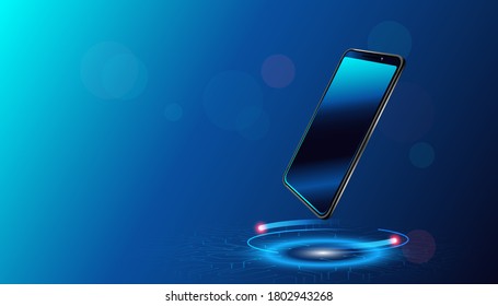 Smartphone isolated on technology background. Vector illustration design.