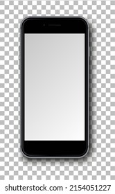 Smartphone isolated on transparent background. Vector illustration. 