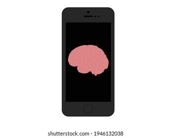smartphone isolated on white background