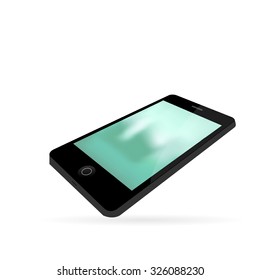 Smartphone isolated on a white background