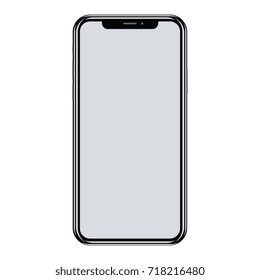 Smartphone isolated on white background. Realistic vector illustration.