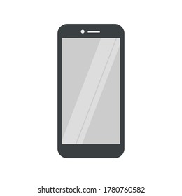 Ilustración vectorial aislada por Smartphone con pantalla táctil vacía