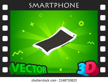 Smartphone isometric design icon. Vector web illustration. 3d colorful concept