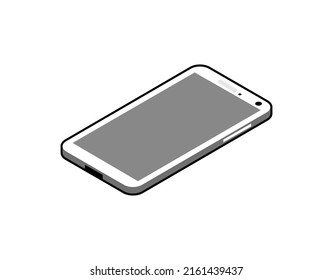 Smartphone isometric design icon. Vector web illustration. 3d colorful concept