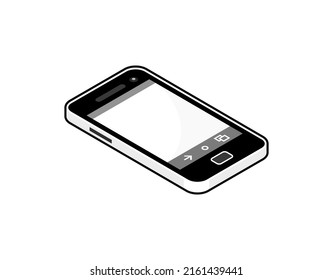 Smartphone isometric design icon. Vector web illustration. 3d colorful concept