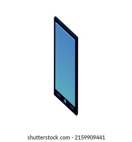 icono isométrico de smartphone aislado