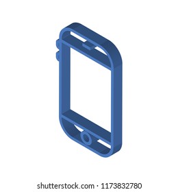 Smartphone isometric left top view 3D icon