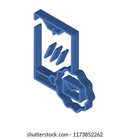 Smartphone isometric left top view 3D icon