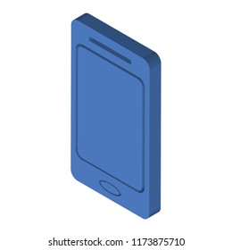 Smartphone isometric left top view 3D icon
