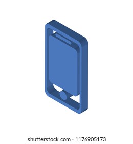 Smartphone isometric left top view 3D icon