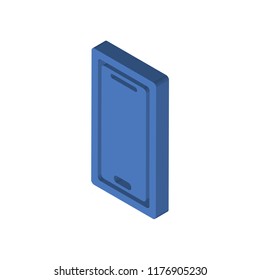 Smartphone isometric left top view 3D icon