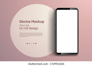 Vue de perspective isométrique Smartphone. Modèle pour infographies ou interface de conception de présentation. illustration vectorielle