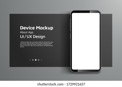 Smartphone isometric perspective view. Template for infographics or presentation UI design interface. vector illustration