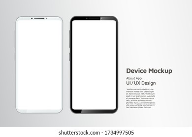 Smartphone isometric perspective view. Template for infographics or presentation UI design interface. vector illustration