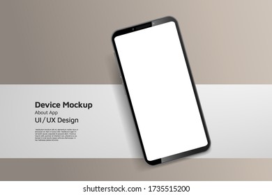 Vista de perspectiva isométrica de Smartphone. Plantilla para infografías o interfaz de diseño de interfaz de usuario de presentación. ilustración vectorial
