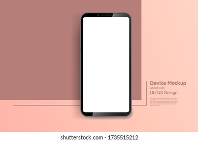 Smartphone isometric perspective view. Template for infographics or presentation UI design interface. vector illustration