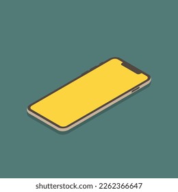Smartphone isometric vector illustration. Flat design